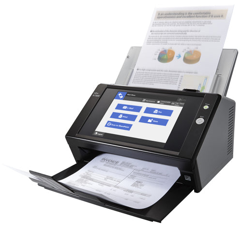 Ricoh Image Scanner N7100E - Document scanner - Dual CIS - Duplex - 216 x 355.6 mm - 600 dpi x 600 dpi - up to 25 ppm (mono) / up to 25 ppm (colour) - ADF (50 sheets) - up to 4000 scans per day - Gigabit LAN