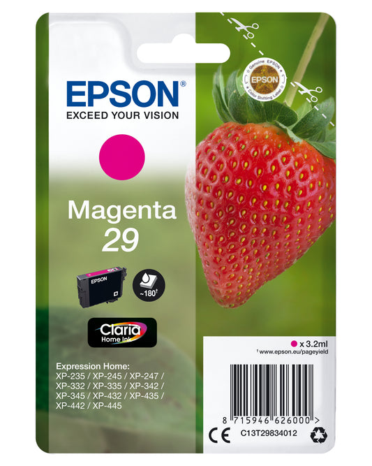 Epson C13T29834012/29 Ink cartridge magenta, 180 pages ISO/IEC 19752 3,2ml for Epson XP 235/335