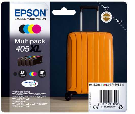 Epson C13T05H64010/405XL Ink cartridge multi pack Bk,C,M,Y high-capacity 18,9ml + 3x14,7ml Pack=4 for Epson WF-3820/7830