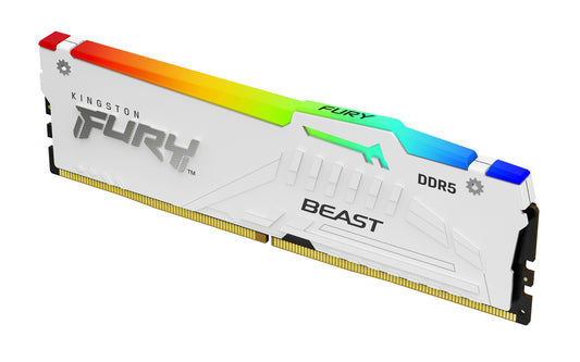 Kingston Technology FURY 16GB 5200MT/s DDR5 CL36 DIMM Beast White RGB EXPO