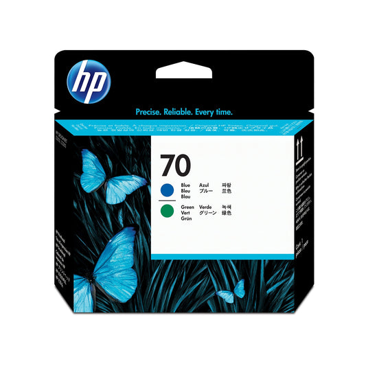 HP 70 blue and green DesignJet printhead