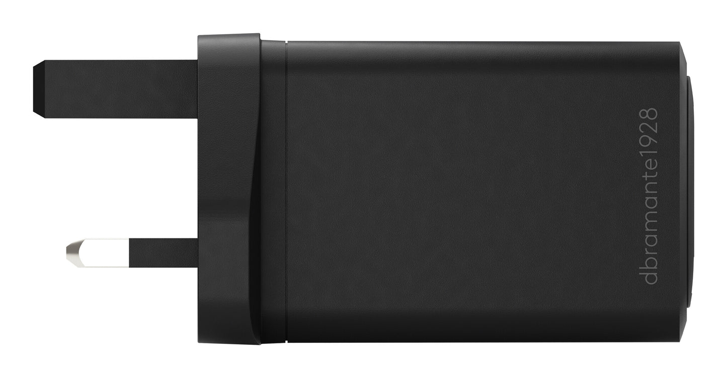 dbramante1928 IT - UK W. Charger - 2xUSB-C 70W + 1xUSB-A - BLK