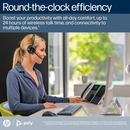POLY Voyager 4310-M Microsoft Teams Certified USB-C Headset +BT700 dongle +Charging Stand