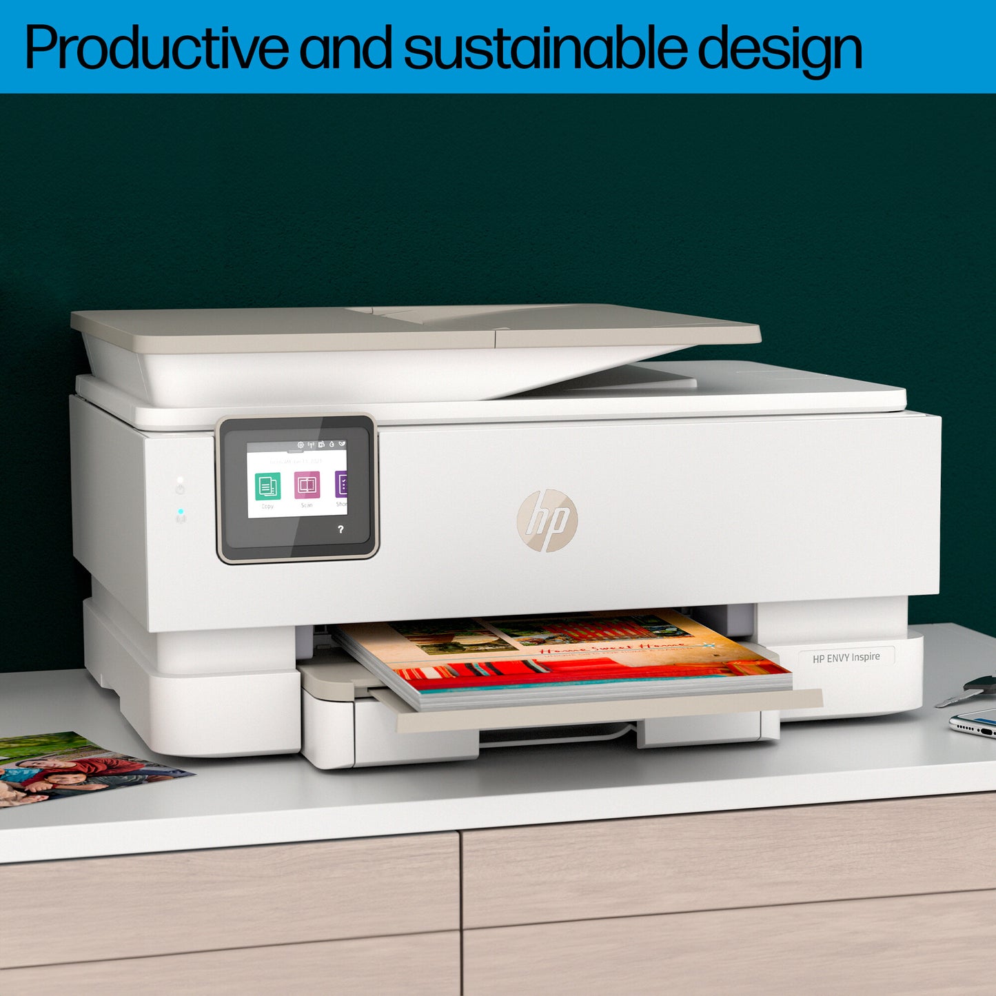 HP ENVY Inspire 7920e Wireless All-in-One Color Printer, Instant Ink; Copier, Scanner