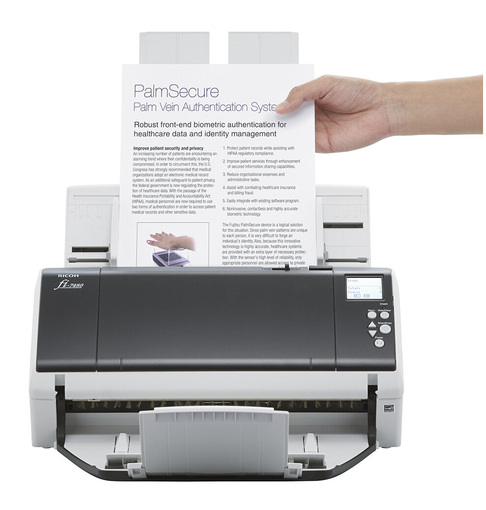 Ricoh fi-7480 ADF scanner 600 x 600 DPI A3 Grey, White