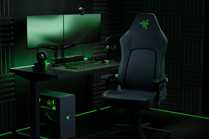 Razer Iskur V2 NewGen Gaming armchair Padded seat Black, Green