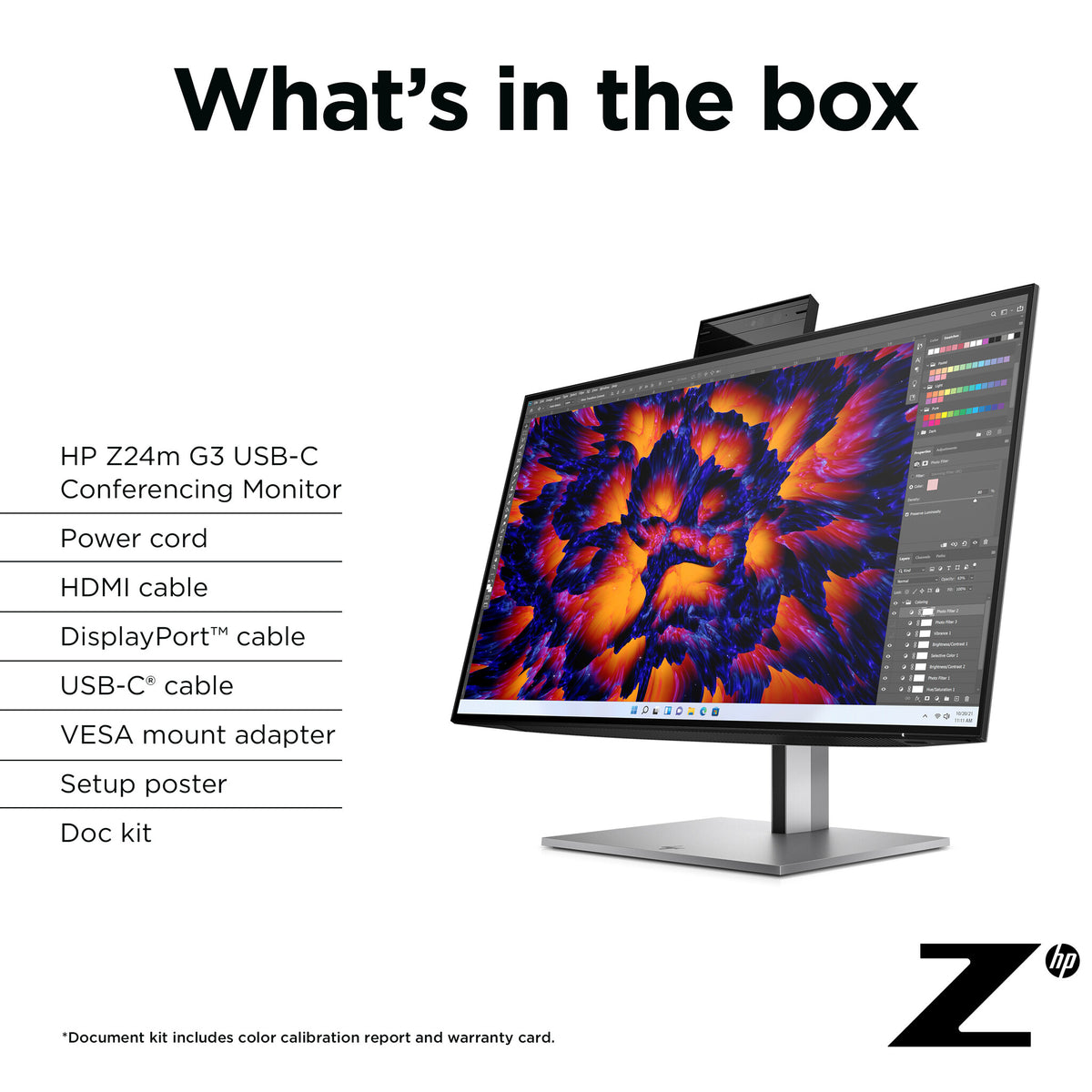 HP Z24m G3 QHD Conferencing Display