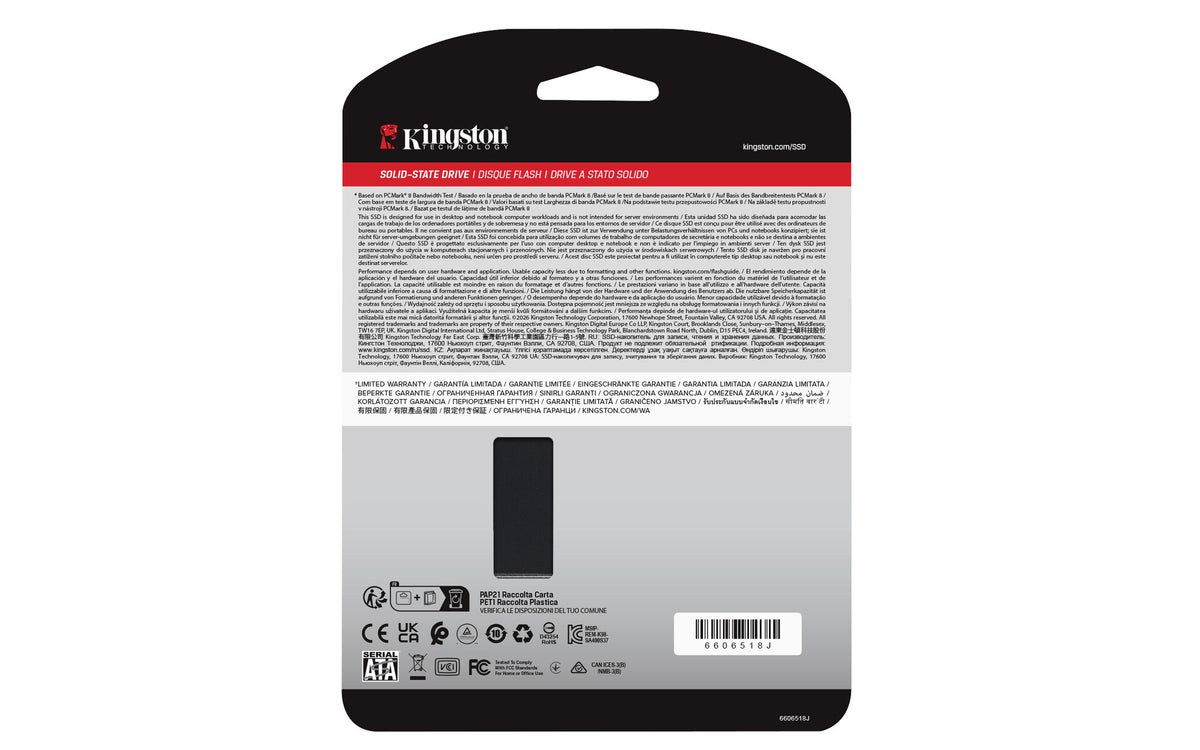 Kingston Technology A400 240 GB 2.5" Serial ATA III TLC