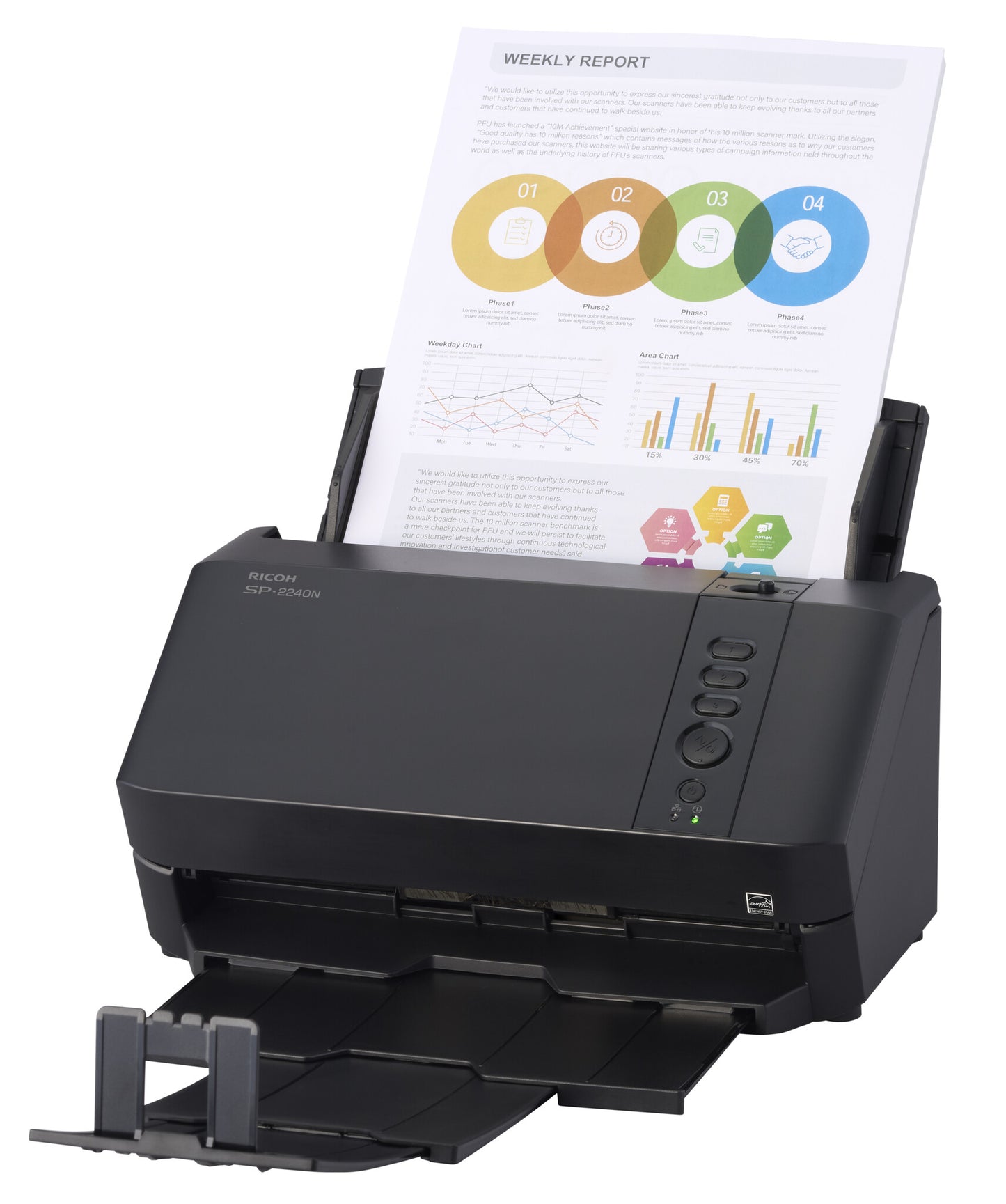 Ricoh SP-2240N ADF scanner 600 x 600 DPI A4 Black