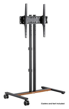 Manhattan Trolley Mount Stand for TV & Monitors, For screens: 34" to 55", VESA compatibility: all between 200x200 to 400x400mm - check the dimensions of the four mounting holes on back of screen to ensure it fits, Max 35kg, Height-adjustable to four level
