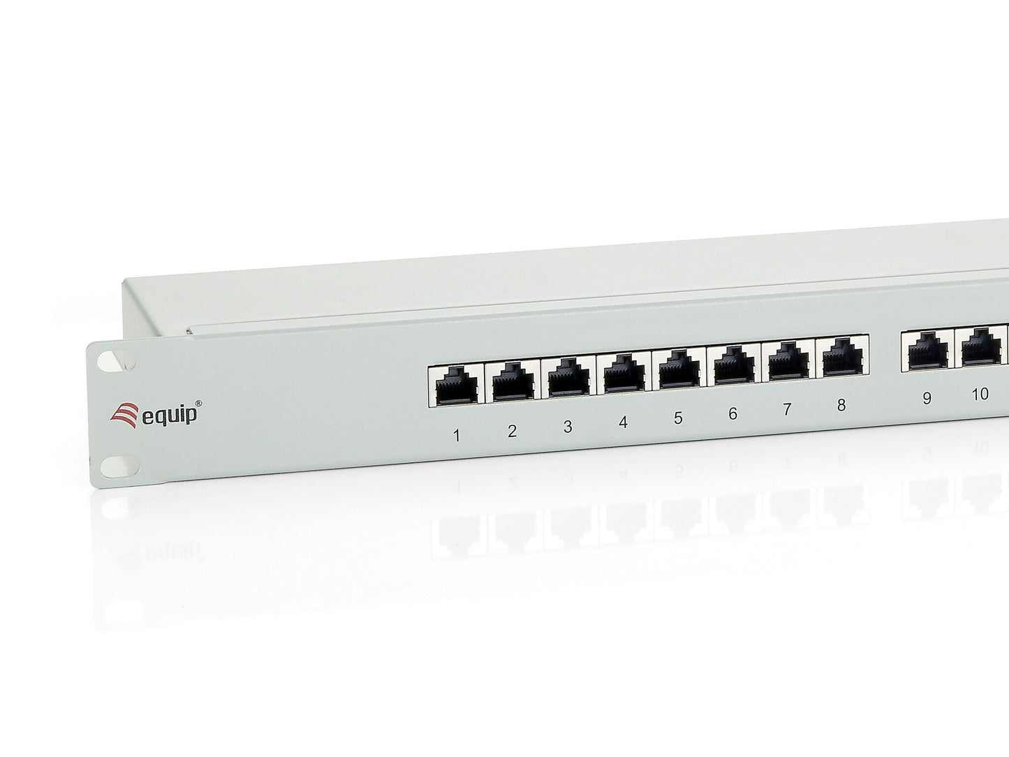 Equip 24-Port Cat.6 Shielded Patch Panel, Light Grey
