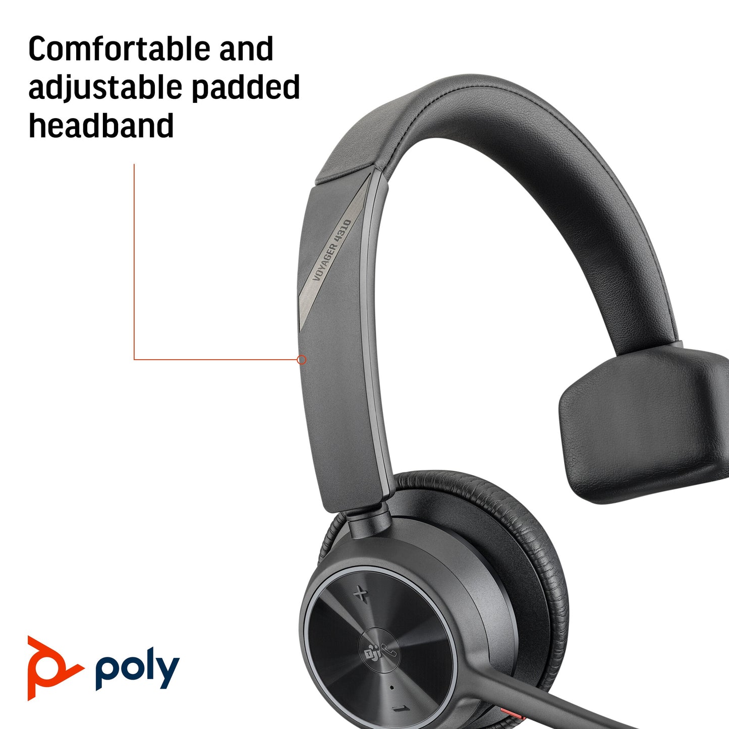 POLY Voyager 4310 Microsoft Teams Certified USB-C Headset +BT700 dongle