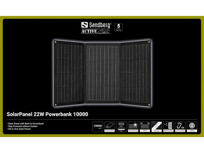 Sandberg SolarPanel 22W Powerbank 10000