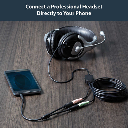 StarTech.com Headset adapter for headsets with separate headphone / microphone plugs - 3.5mm 4 position to 3 position and 2 position 3.5mm M/F