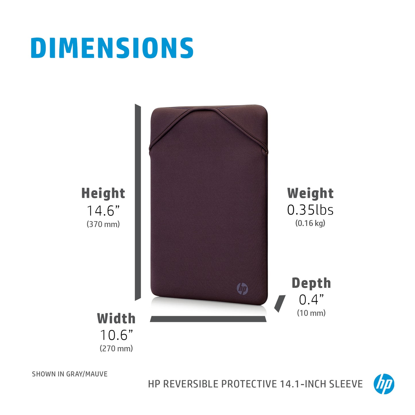 HP Reversible Protective 14.1-inch Blue Laptop Sleeve