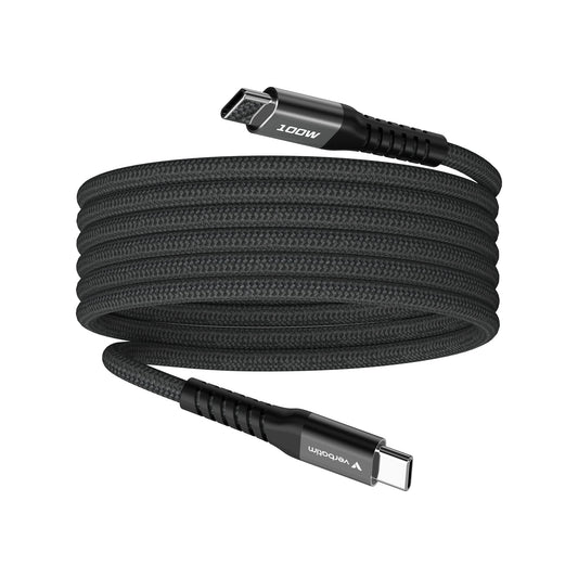 Verbatim Sync & Charge Magnetic Cable - 100W USB-C to USB-C 120 cm Black