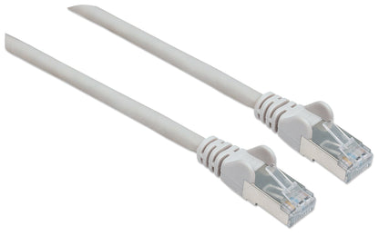 Intellinet Network Patch Cable, Cat6, 10m, Grey, Copper, S/FTP, LSOH / LSZH, PVC, RJ45, Gold Plated Contacts, Snagless, Booted, Lifetime Warranty