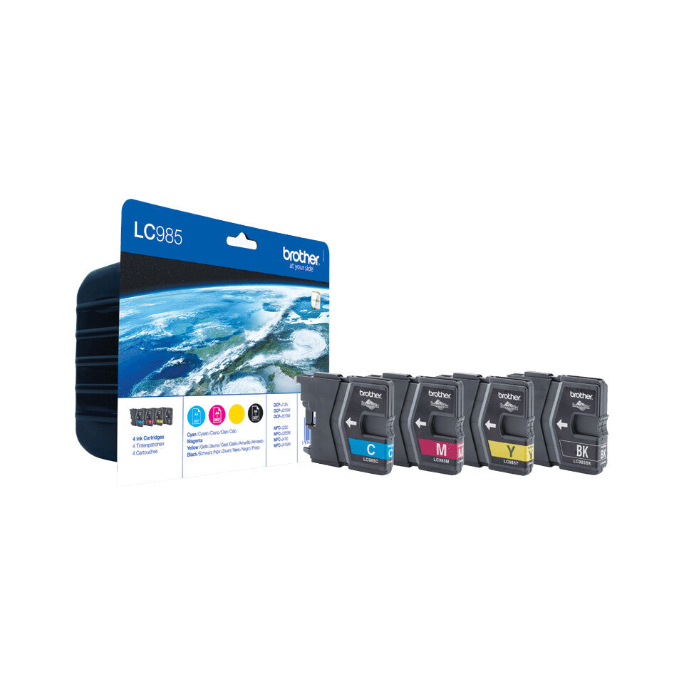 Brother LC985VALBP ink cartridge 4 pc(s) Original Black, Cyan, Magenta, Yellow