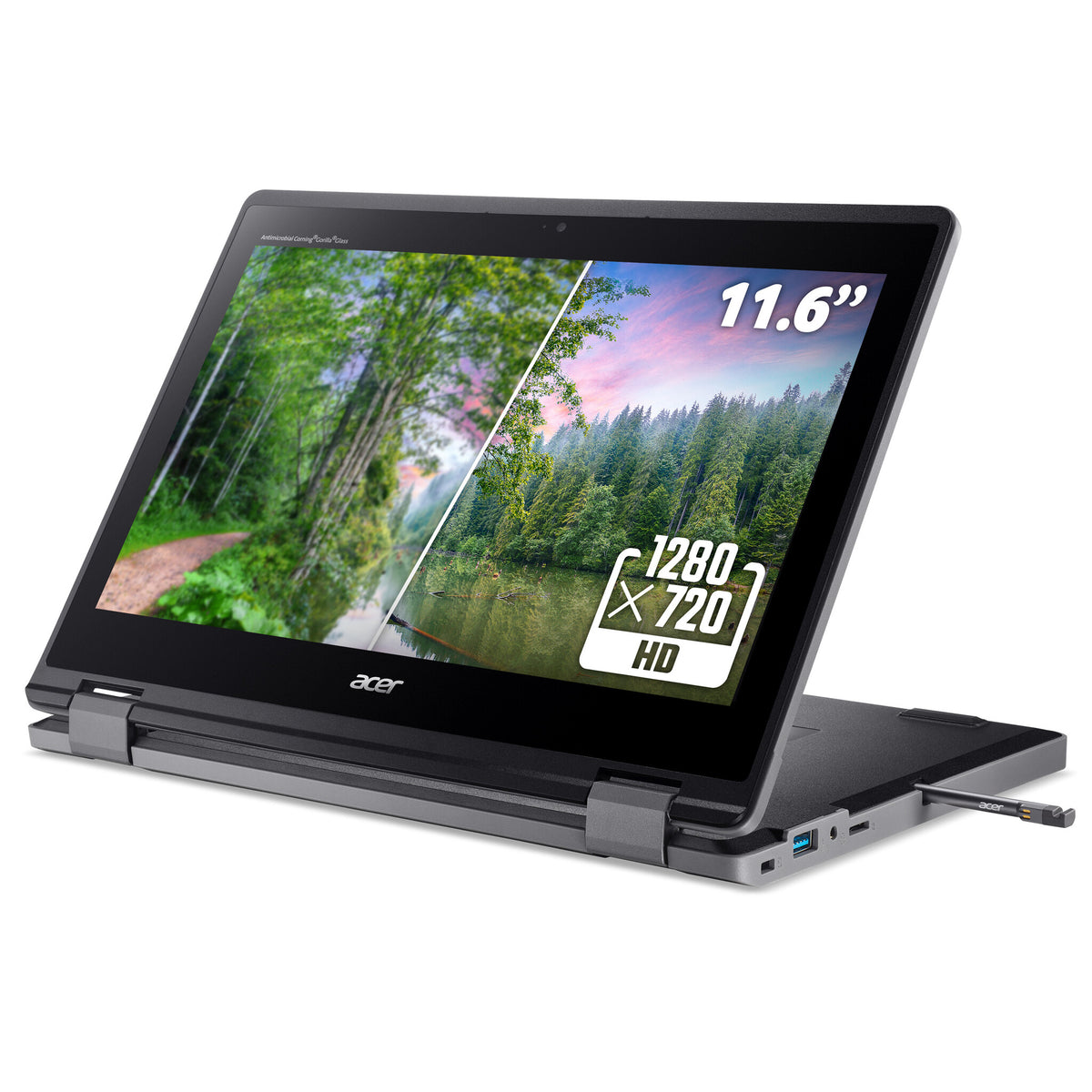 Acer TravelMate Spin B3 B3 Spin 11 convertible laptop (TMB311RN-33) - Intel N100, 8GB RAM, 128GB SSD, 11.6" HD touchscreen, Windows 11 Pro Education