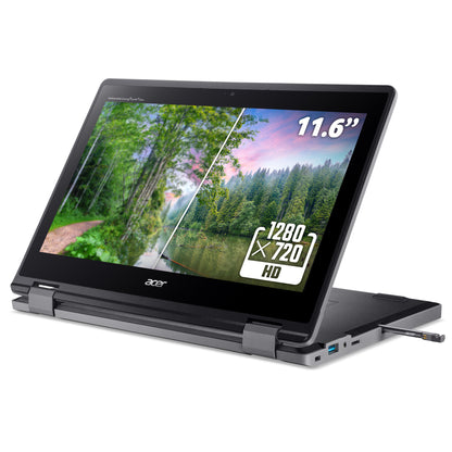 Acer TravelMate Spin B3 B3 Spin 11 convertible laptop (TMB311RN-33) - Intel N100, 8GB RAM, 128GB SSD, 11.6" HD touchscreen, Windows 11 Pro Education
