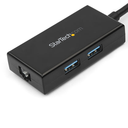 StarTech.com USB to Ethernet Adapter, USB 3.0 to 10/100/1000 Gigabit Ethernet LAN Converter for Laptops, 11.8in/30cm Attached Cable, USB to RJ45 Adapter, NIC Adapter, USB Network Adapter
