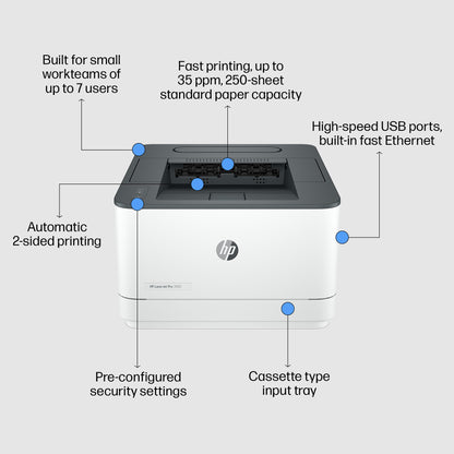 HP LaserJet Pro 3002dw Wireless Black and white Printer, Duplex