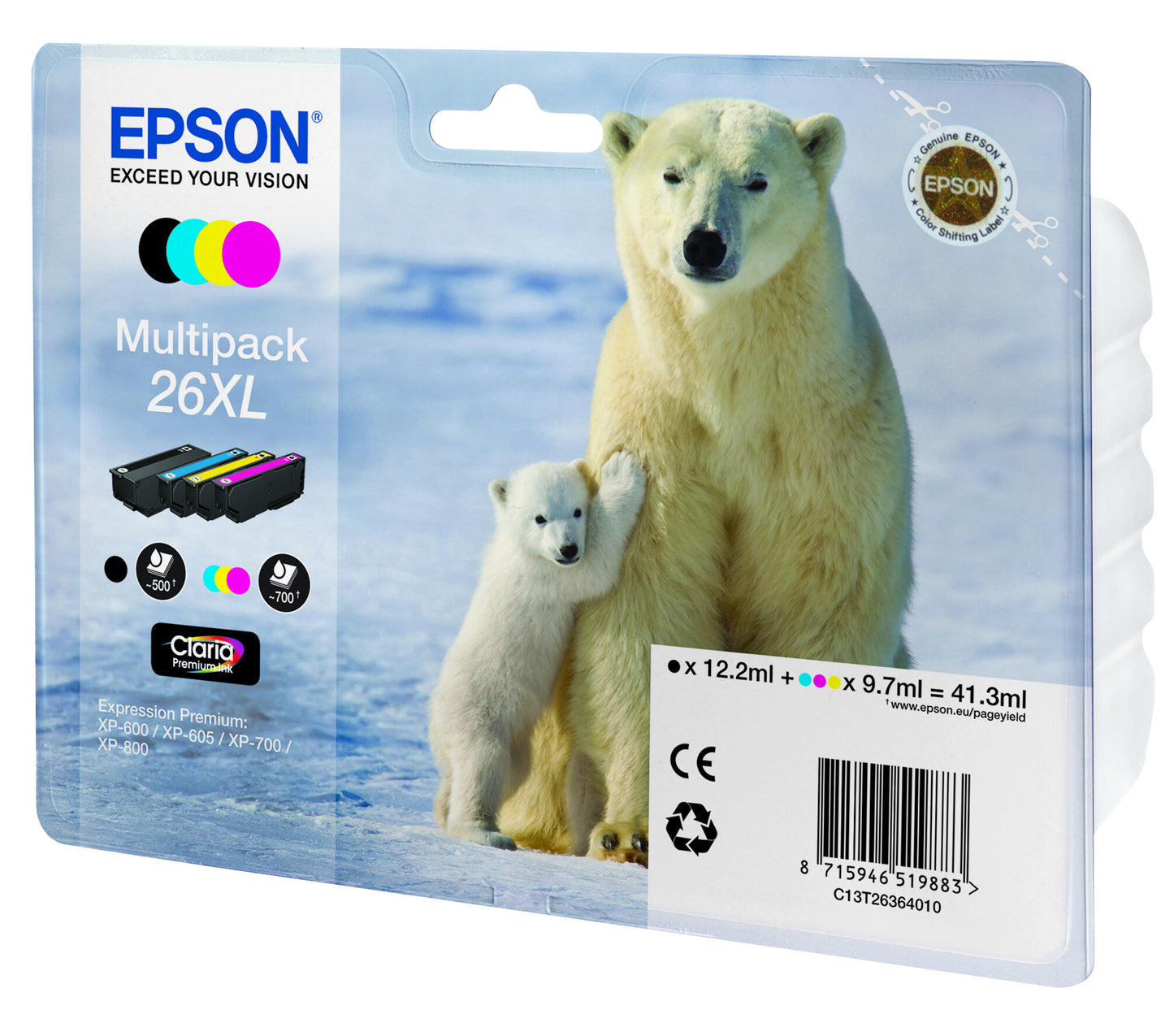 Epson Polar bear 26XL Claria Premium Multipack 4-colours Ink