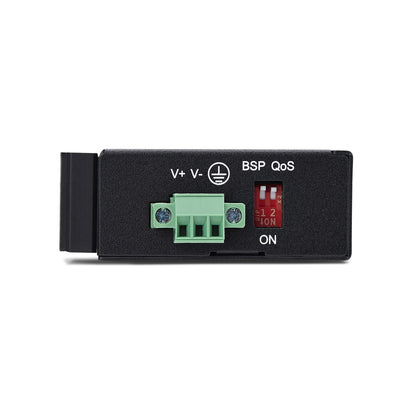 StarTech.com 5-Port Unmanaged Industrial Network Switch, 100/1000 Ethernet, DIN Rail/Wall-Mountable, Rugged IP30 Gigabit Switch, -40F-167F, 9~60V DC, TAA Compliant