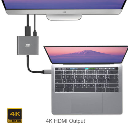 Adesso AUH-4010 laptop dock/port replicator USB 3.2 Gen 1 (3.1 Gen 1) Type-C Grey