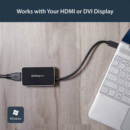 StarTech.com USB 3.0 to HDMI Adapter w/ 1x USB, USB to HDMI Monitor Converter for Windows (no support for macOS/ChromeOS/Linux) - TAA