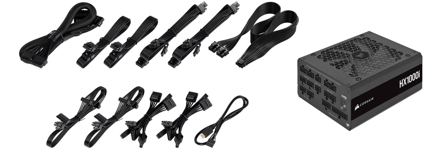 Corsair HX1000i power supply unit 1000 W 24-pin ATX ATX Black