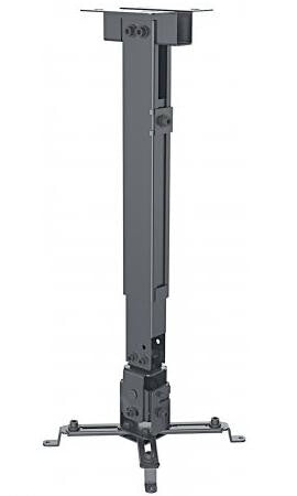 Manhattan Projector Mount, Ceiling or Wall, Tilt & Swivel, Height Range: 43-65cm, Max 20kg, Black, Lifetime Warranty