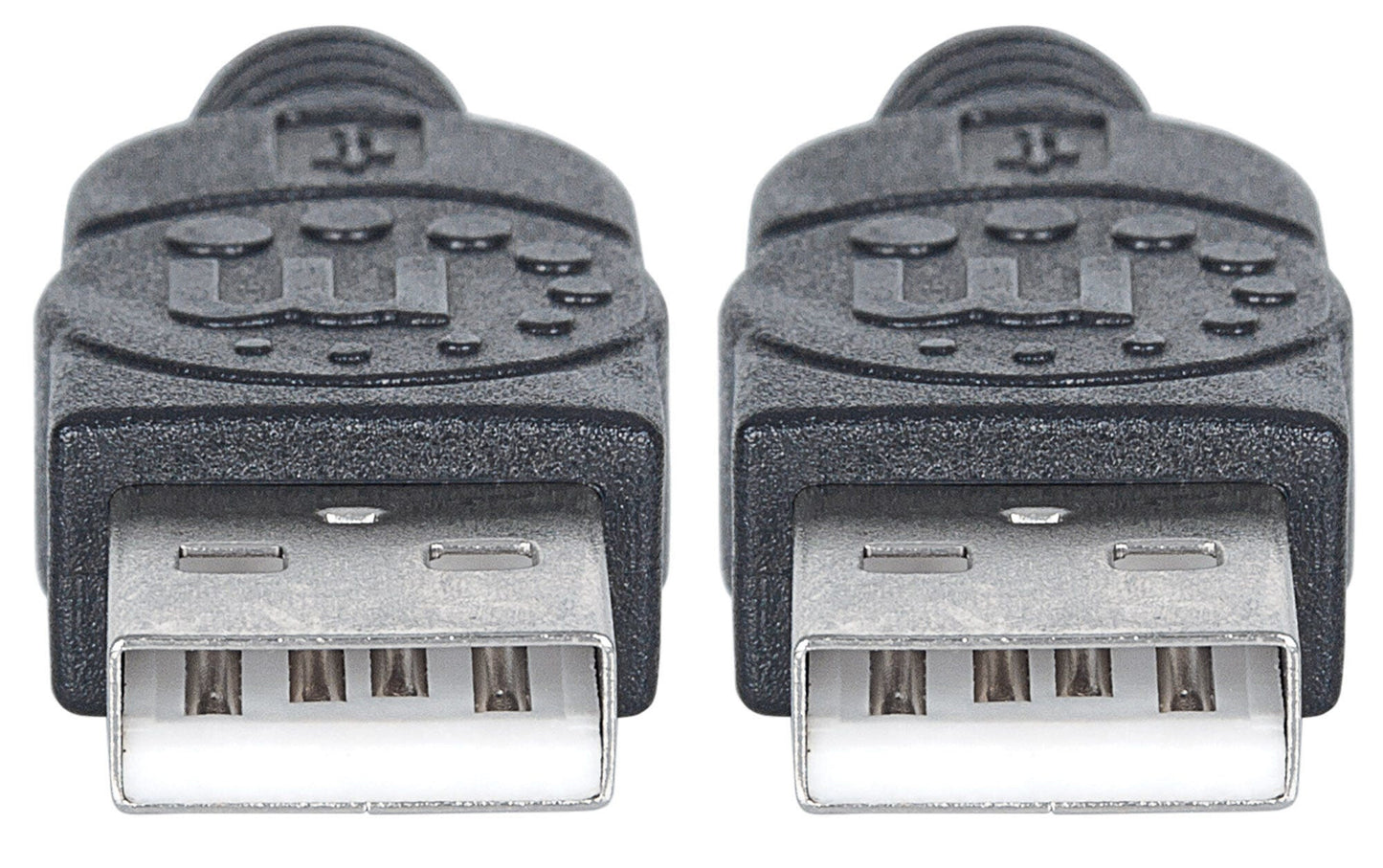 Manhattan USB-A to USB-A Cable, 1m, Male to Male, 480 Mbps (USB 2.0), Equivalent to USB2AA1M, Hi-Speed USB, Black, Lifetime Warranty, Polybag