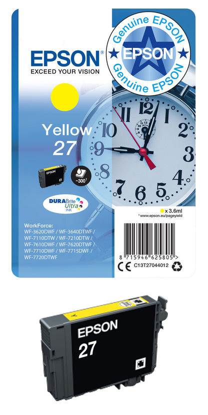 Epson Alarm clock Multipack 3-colour 27XL DURABrite Ultra Ink