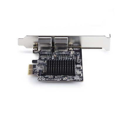 StarTech.com 2-Port 5G Gigabit PCIe Network Adapter Card, 5G/2.5G/1G/100M/10M PCI Express LAN Card, Realtek RTL8126, Windows and Linux, TAA Compliant