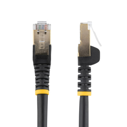StarTech.com 7,5m CAT6a Ethernet Cable - 10 Gigabit Shielded Snagless RJ45 100W PoE Patch Cord - 10GbE STP Network Cable w/Strain Relief - Black Individually Tested/Wiring is UL Certified/TIA