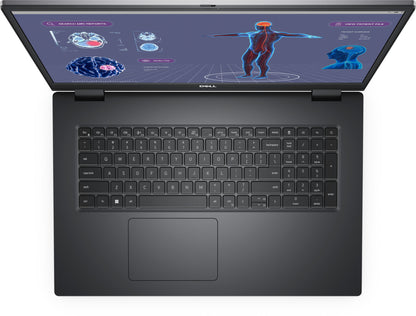 DELL Precision 7780 Intel® Core™ i9 i9-13950HX Mobile workstation 43.9 cm (17.3") Full HD 32 GB DDR5-SDRAM 1 TB SSD NVIDIA RTX 3500 Ada Wi-Fi 6E (802.11ax) Windows 11 Pro Grey