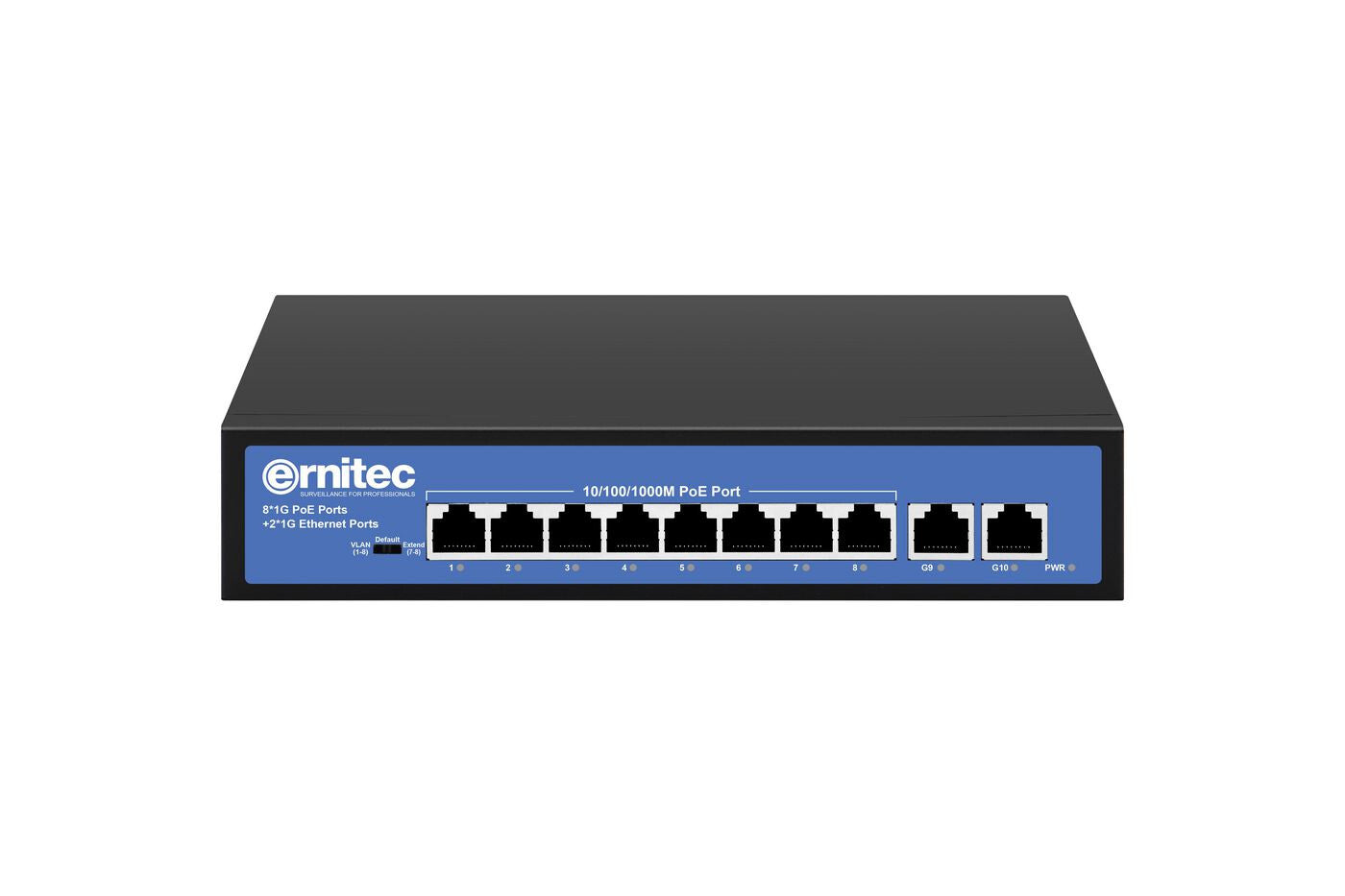Ernitec ELECTRA-U08-1GB-110W network switch Unmanaged Gigabit Ethernet (10/100/1000) Power over Ethernet (PoE)