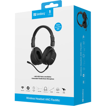 Sandberg Wireless Headset ANC FlexMic