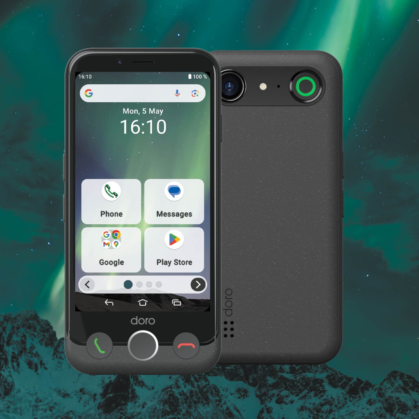 Doro Aurora A10 11.4 cm (4.5") Dual SIM Android 14 4G USB Type-C 4 GB 64 GB 3000 mAh Graphite