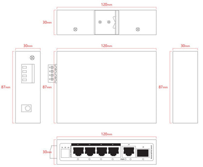 Ernitec ELECTRA-U06-1GB network switch Unmanaged Gigabit Ethernet (10/100/1000) Power over Ethernet (PoE)