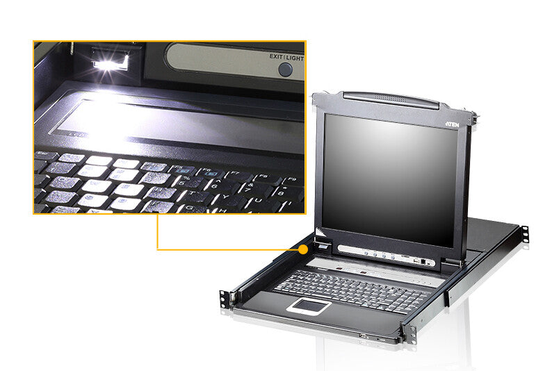 ATEN CL5708M rack console 43.2 cm (17") Black 1U