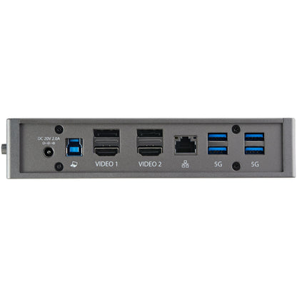 StarTech.com USB-C USB-A Dock - Hybrid Universal USB 3.0 Docking Station for USB-C or USB-A Laptop - Dual Monitor 4K 60Hz HDMI/DisplayPort - 6x USB-A, GbE - USB 3.1 Gen 1 - Windows/Mac