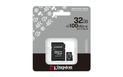 Kingston Technology 32GB microSDHC Industrial C10 A1 pSLC Card + SD Adapter