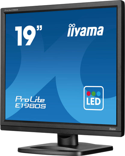 iiyama ProLite E1980S-B1 computer monitor 48.3 cm (19") 1280 x 1024 pixels VGA LED Black