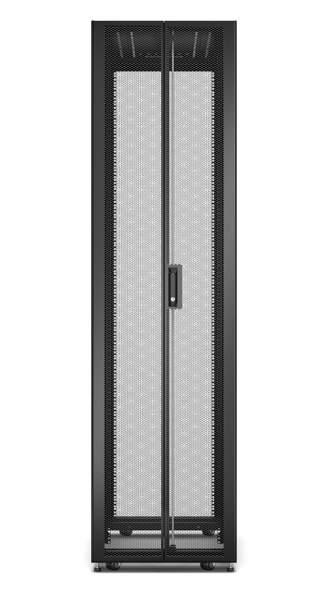 APC Easy Rack, 48U, Black, With Roof, Castors, Feet, 4 Brackets, and Bottom, No Side Panels, 2258H x 600W x 1000D mm