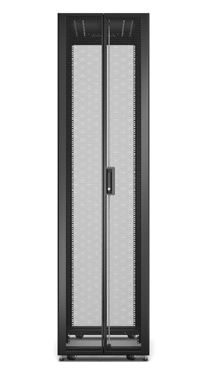 APC Easy Rack, 48U, Black, With Roof, Castors, Feet, 4 Brackets, and Bottom, No Side Panels, 2258H x 600W x 1000D mm