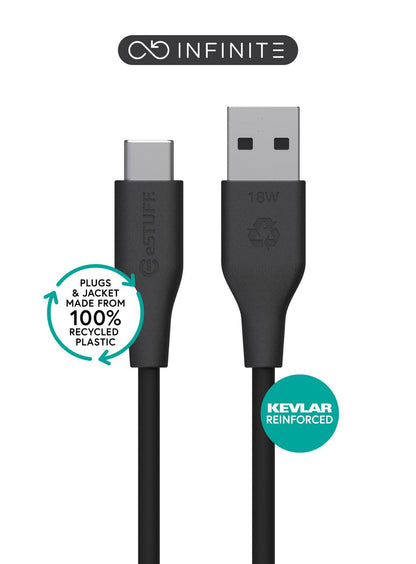 eSTUFF ES605180-BULK USB cable USB 2.0 1 m USB C USB A 60 W Black