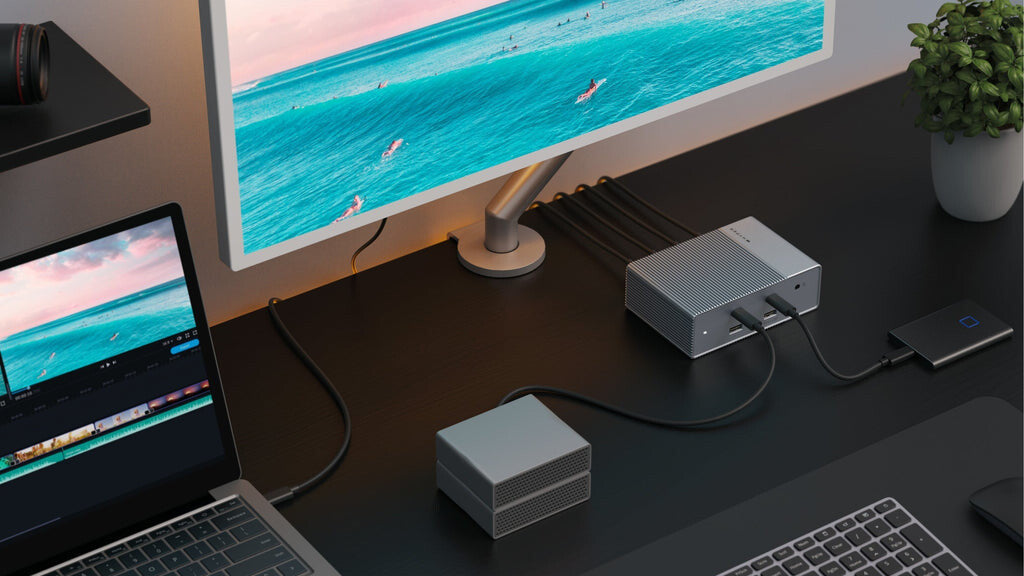 HYPER HDG215-EU laptop dock/port replicator Wired USB 3.2 Gen 1 (3.1 Gen 1) Type-C Silver