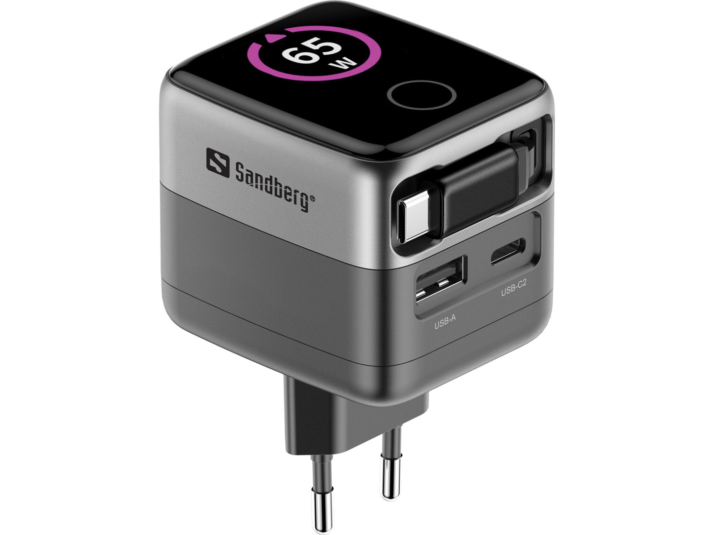 Sandberg Charger PD65W Display + Cable